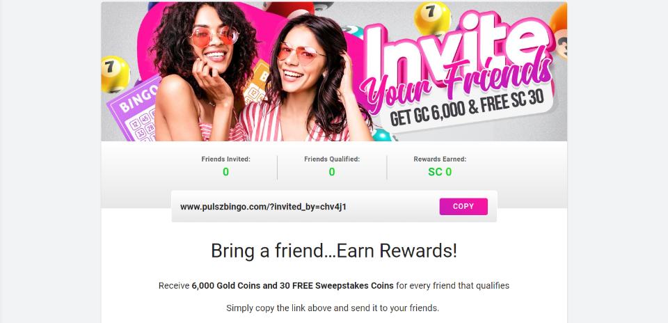 Pulsz Bingo Refer a Friend