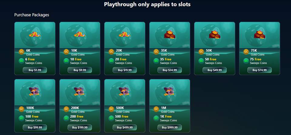 Rich Sweeps Coin Packages