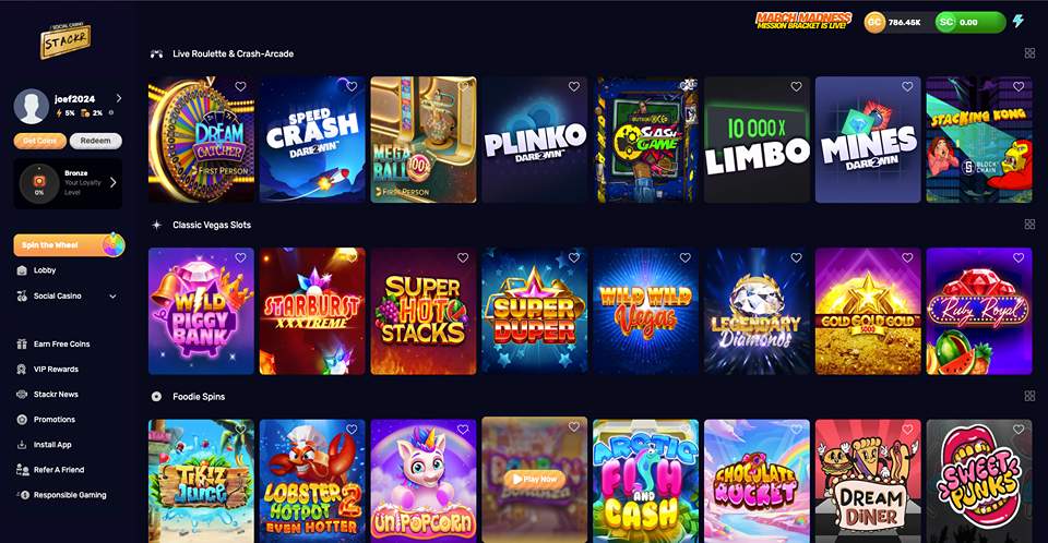 Stackr Casino Live Table and Arcade Games