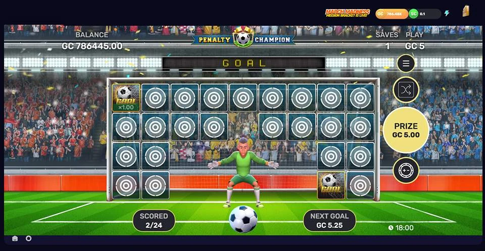 Stackr Casino Penalty Champion