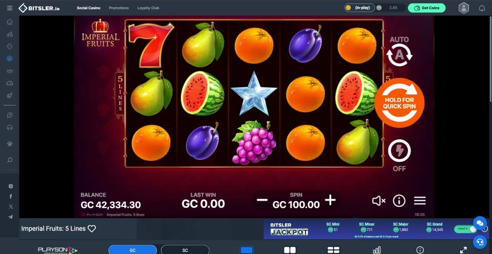 Bitsler.io Casino Imperial Fruits Game