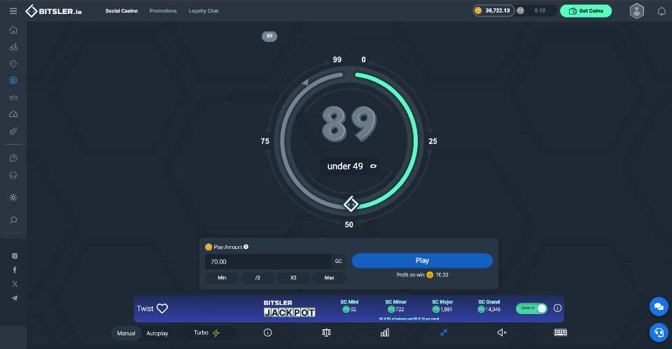 Bitsler.io Casino Heads or Tails