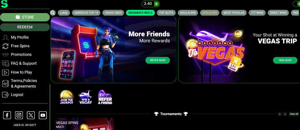LoneStar Casino Homepage