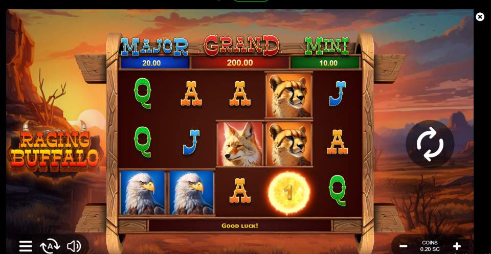 LoneStar Casino Raging Buffalo Slot Game