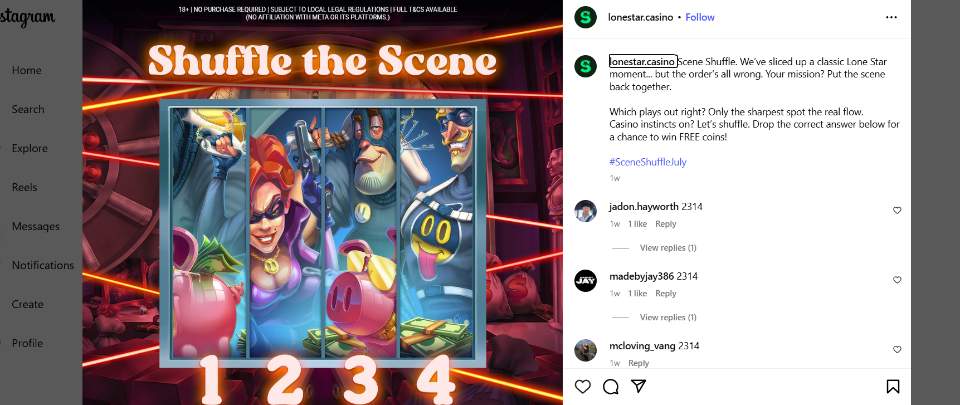 LoneStar Social Media giveaway on Instagram