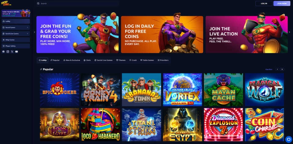 Lucky Stake Homepage