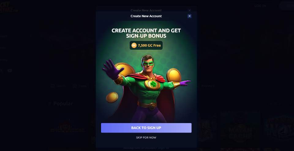 LuckyStake Signup Process