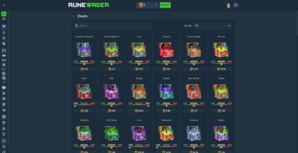 Runewager Casino Chests