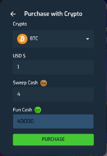 Runewager Casino Crypto Purchase