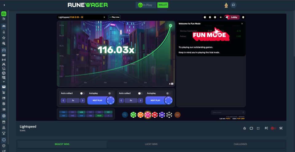 Runewager Casino Lightspeed