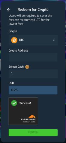 Runewager Casino Redeem Crypto