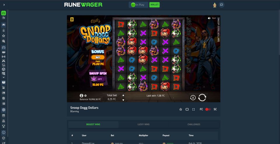 Runewager Casino Snoop Dogg Dollars