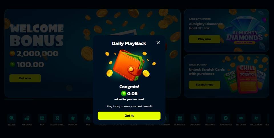 SweepShark Daily Playback