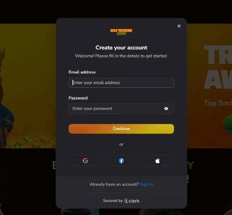 Gold Treasure Casino Signup