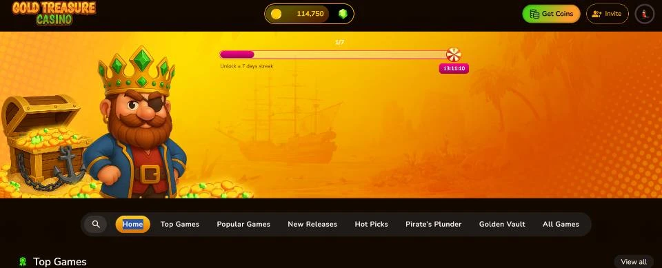 Gold Treasure Casino Streak