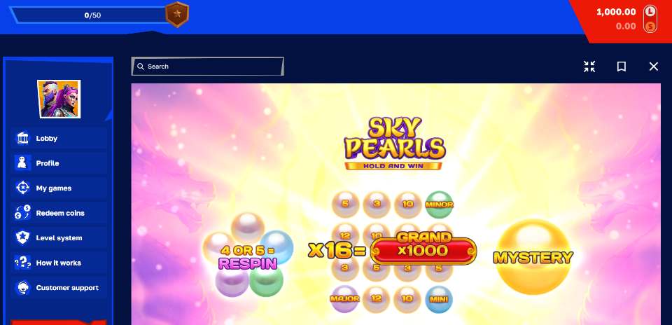 Cazino Sky Pearls Slot Game