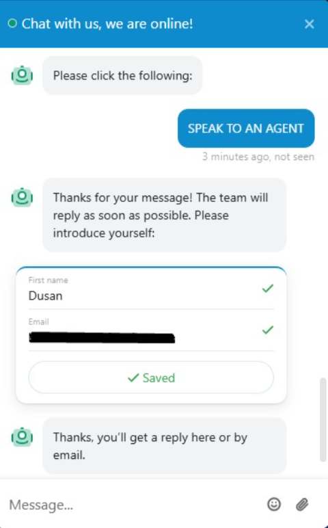 DimeSweeps Casino Support Chat