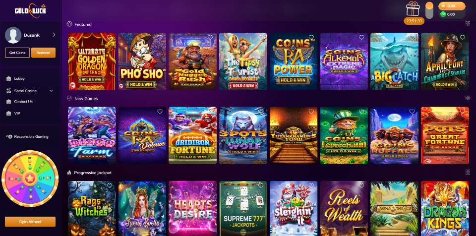 GoldNLuck Casino Games