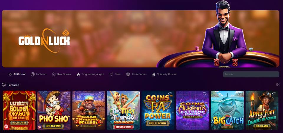 GoldNLuck Casino Homepage