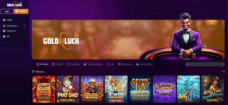 GoldNLuck Casino Homepage