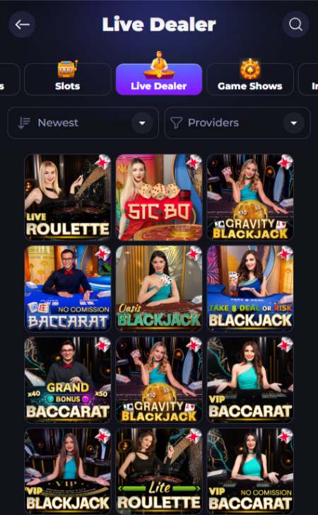 LuckyRush Casino Live Dealer