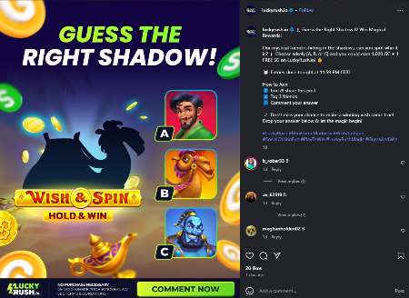 LuckyRush Casino Social Media