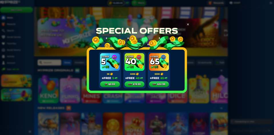 RealPrize.us Casino Special Offers