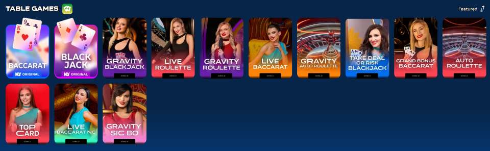 RealPrize.us Casino Table Games