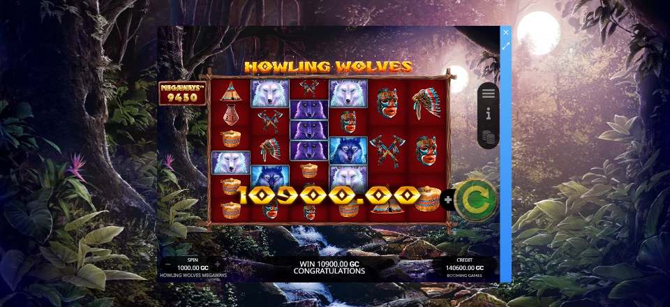 Splash Coins Howling Wolves Slot Game