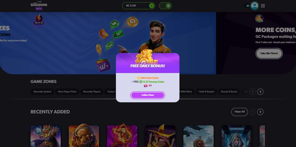 The Win Zone Casino Daily Bonus