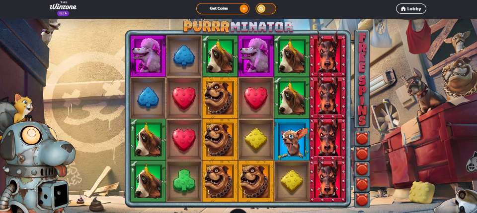 The Win Zone Purrminator Game