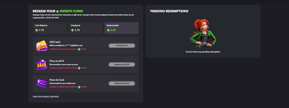 The Win Zone Redemption Process