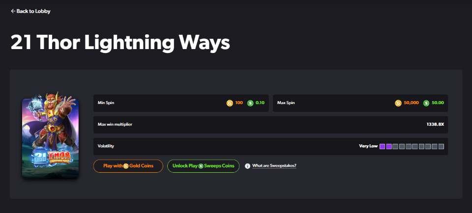 The Win Zone 21 Thor Lightning Ways