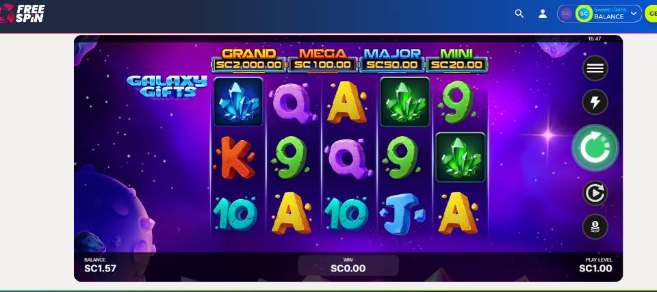 FreeSpin Casino Galaxy Gifts Slot Game