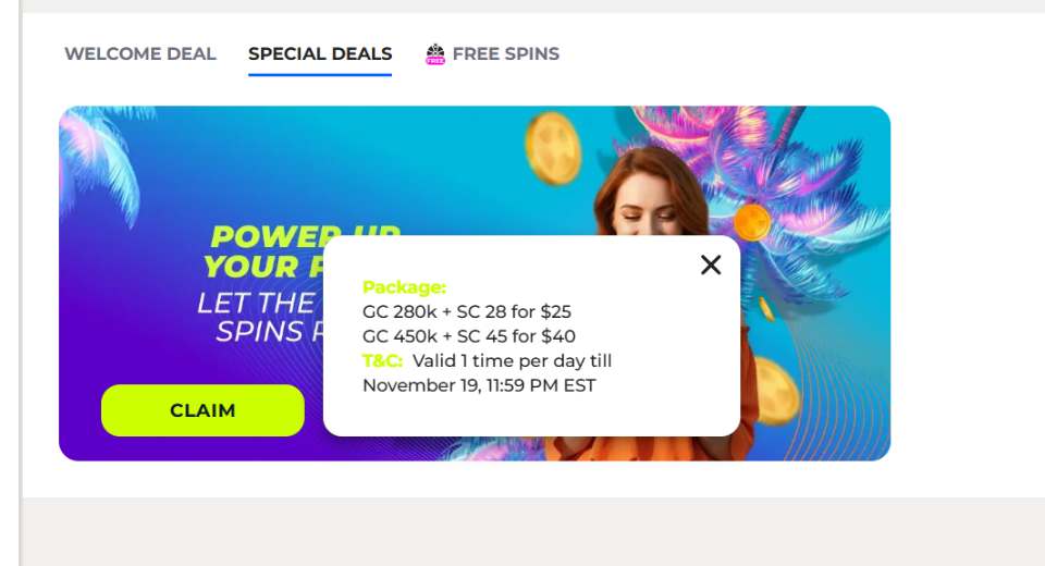 FreeSpin Casino Special Deals
