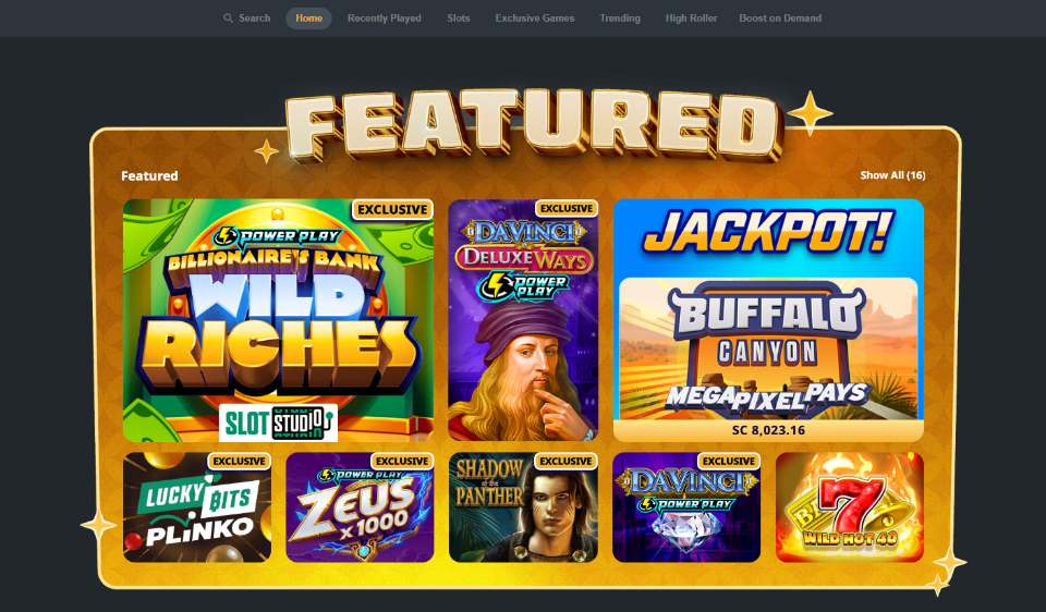 Lukcy Bits Vegas Featured Games