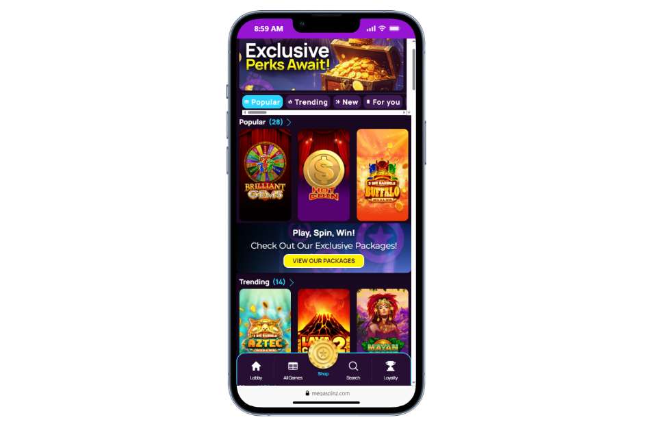 MegaSpinz Casino Mobile App