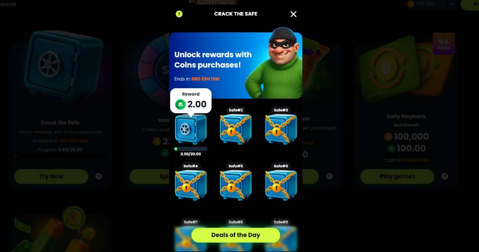 Mr.Goodwin Crack the Safe Bonus