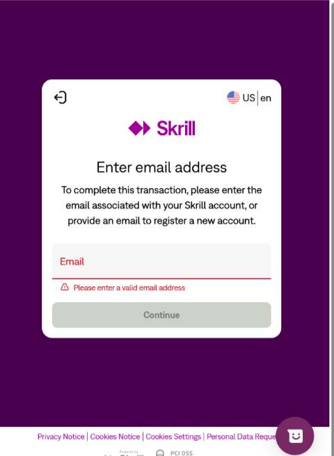 Sweeps Casino Skrill Email Confirmation