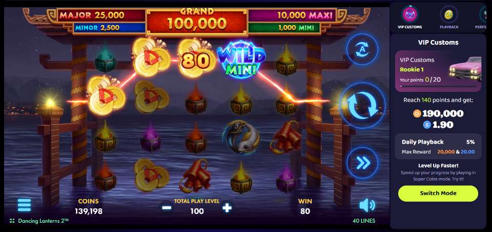 Sweepico Casino Game Dancing Lanterns