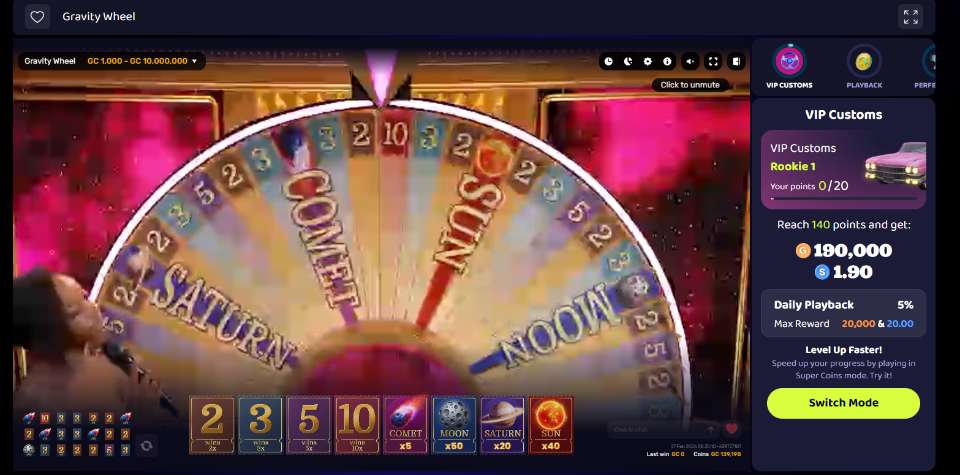 Sweepico Casino Gravity Wheel