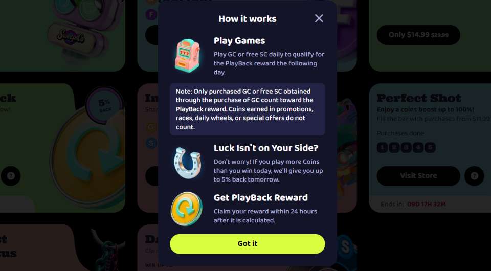 Sweepico Casino Daily Playback