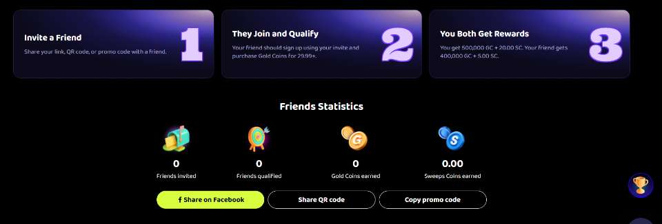 Sweepico Casino Refer-a-friend