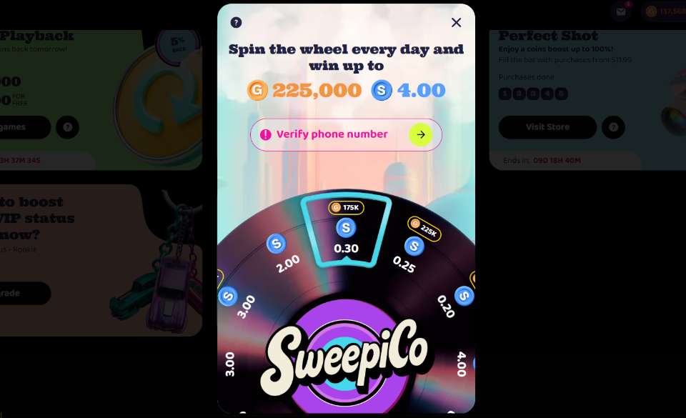Sweepico Sweepstakes Daily Wheel