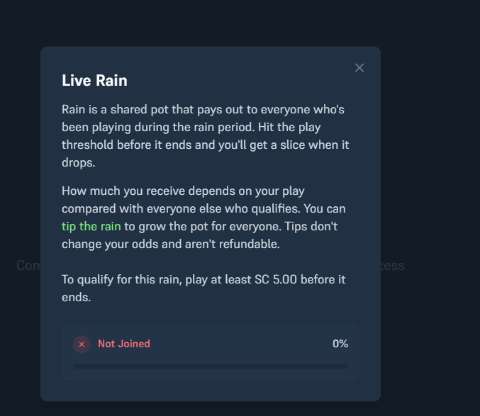 Acebet Sweepstakes Casino Live Rain