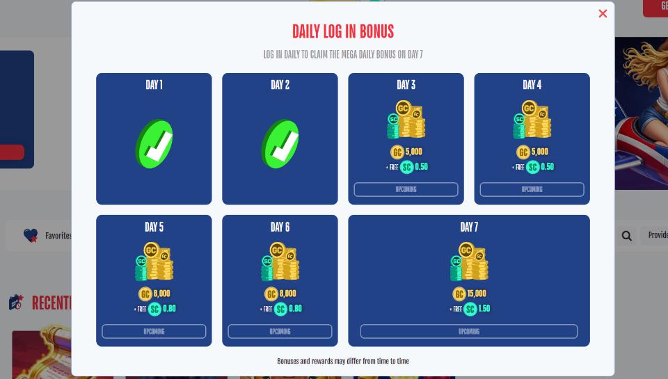 American Luck Casino Daily Bonus