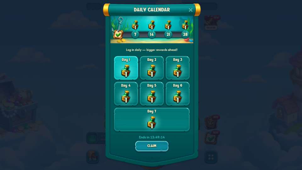 BigPirate Daily Login Calendar