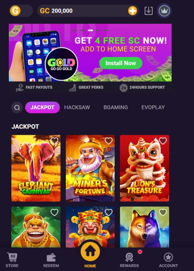 GoGoGold Casino Mobile