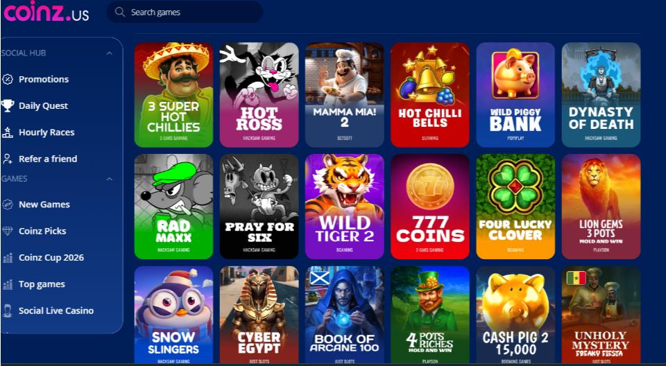 Coinz.us Casino Games