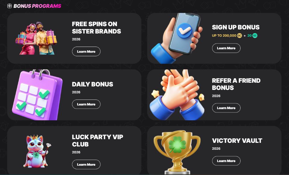 Luck Party Bonuses